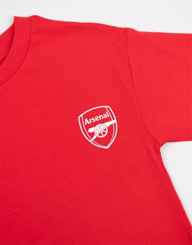 Vanilla Underground Arsenal Logo Red Kids Short Sleeve Long Leg Pyjama Set (18mnths - 14 yrs)