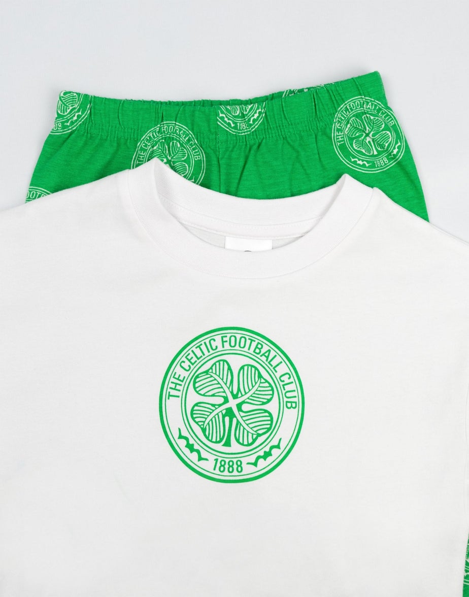 Vanilla Underground Celtic Logo Kids Green Short Sleeve Long Leg Pyjama Set (18mnths - 14 yrs)
