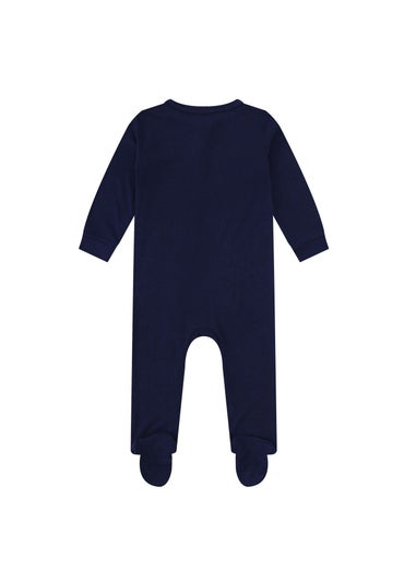 My Christmas Pyjamas Sapphire Blue Midnight Jewel Baby's One-Piece Matching Pyjama Sleepsuit (0m-18m)