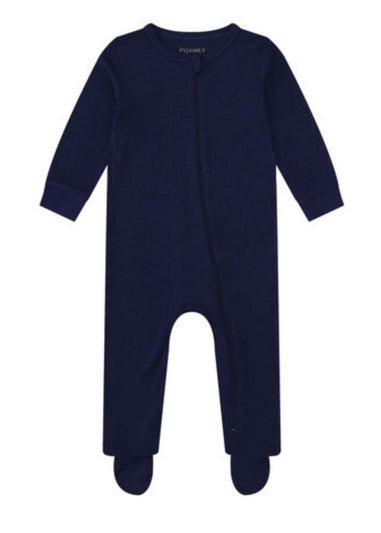 My Christmas Pyjamas Sapphire Blue Midnight Jewel Baby's One-Piece Matching Pyjama Sleepsuit (0m-18m)