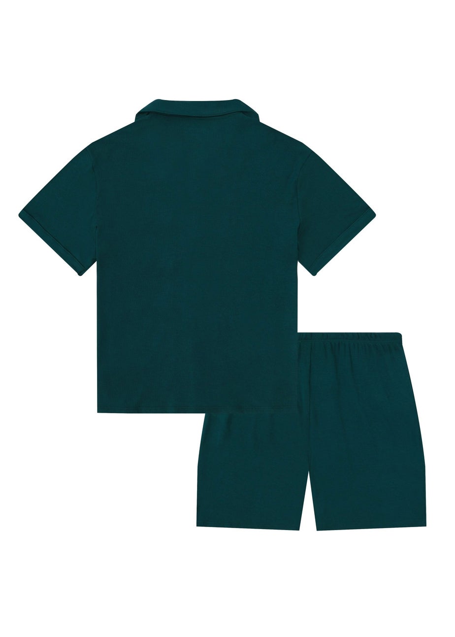 My Christmas Pyjamas Emerald Green Midnight Jewel Two-Piece Short Matching Pyjama Set