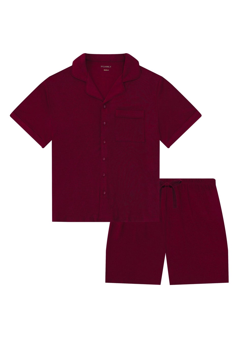 My Christmas Pyjamas Rich Burgundy Midnight Jewel Two-Piece Short Matching Pyjama Set