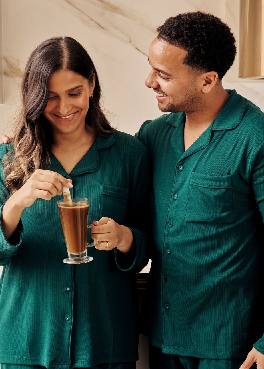 My Christmas Pyjamas Emerald Green Midnight Jewel Two-Piece Long Matching Pyjama Set