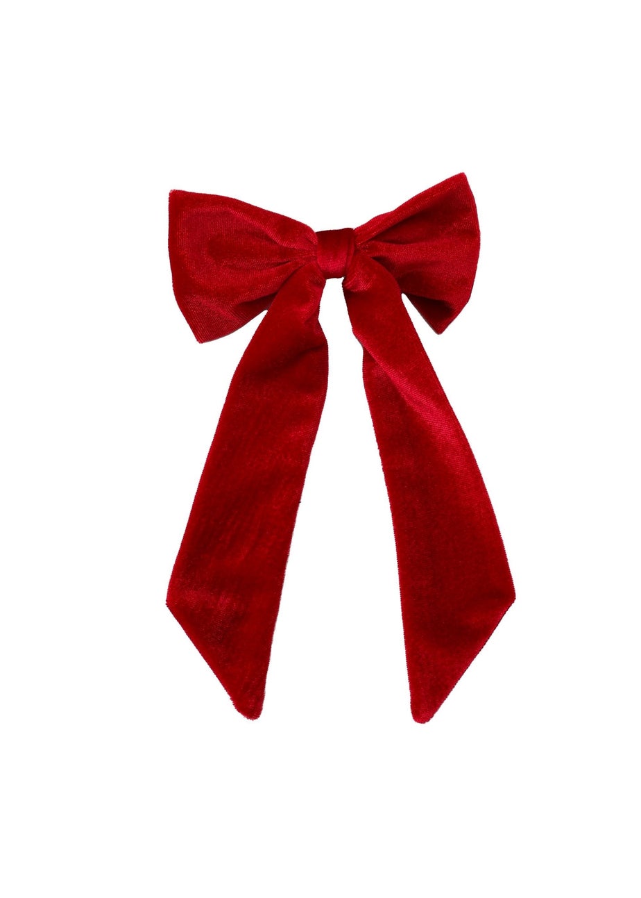 My Christmas Pyjamas Red Velvet Rouge Child Matching Hair Bow