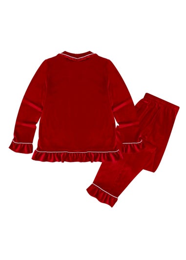 My Christmas Pyjamas Red Velvet Rouge Two-Piece Long Matching Pyjama Set