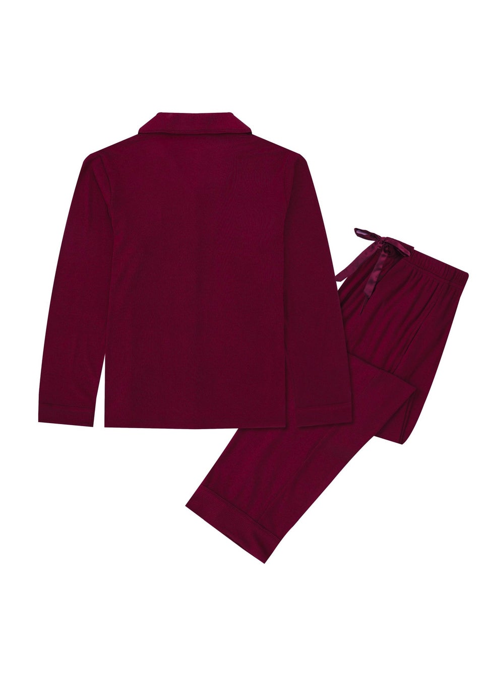 My Christmas Pyjamas Rich Burgundy Midnight Jewel Two-Piece Long Matching Pyjama Set
