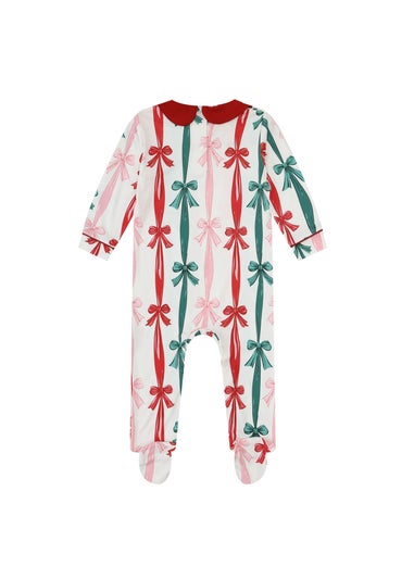 My Christmas Pyjamas White Sugar Plum Baby's One-Piece Matching Pyjama Sleepsuit (0m-18m)