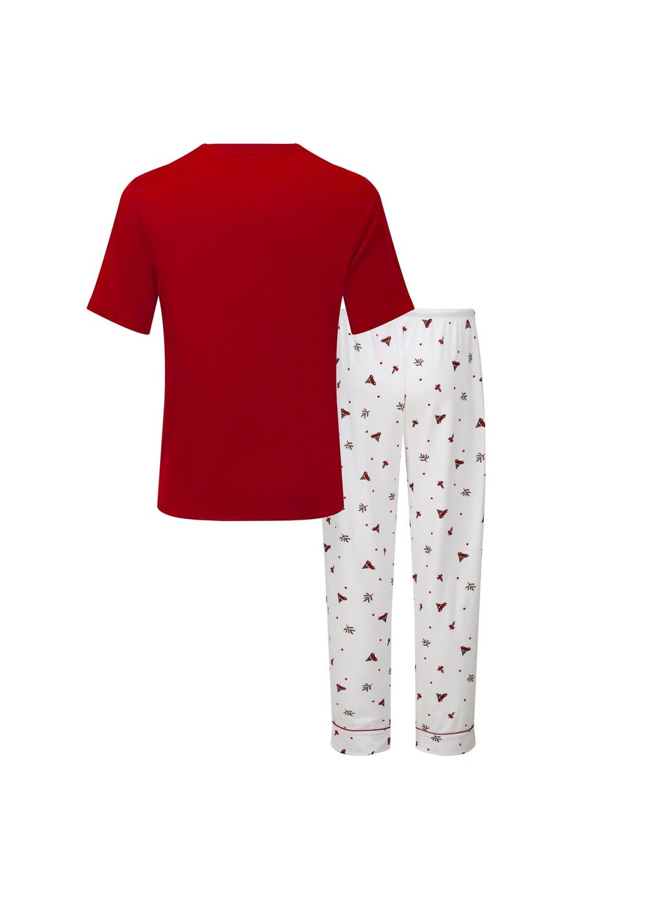 My Christmas Pyjamas White Driving Home For Christmas Two-Piece Long Matching Pyjama Set (Short Sleeve)