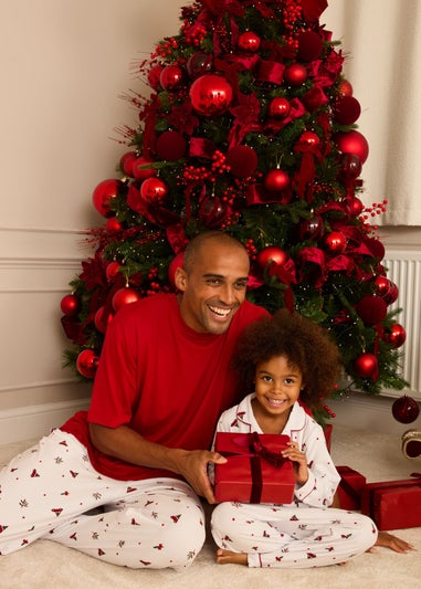 My Christmas Pyjamas White Driving Home For Christmas Two-Piece Long Matching Pyjama Set (Short Sleeve)