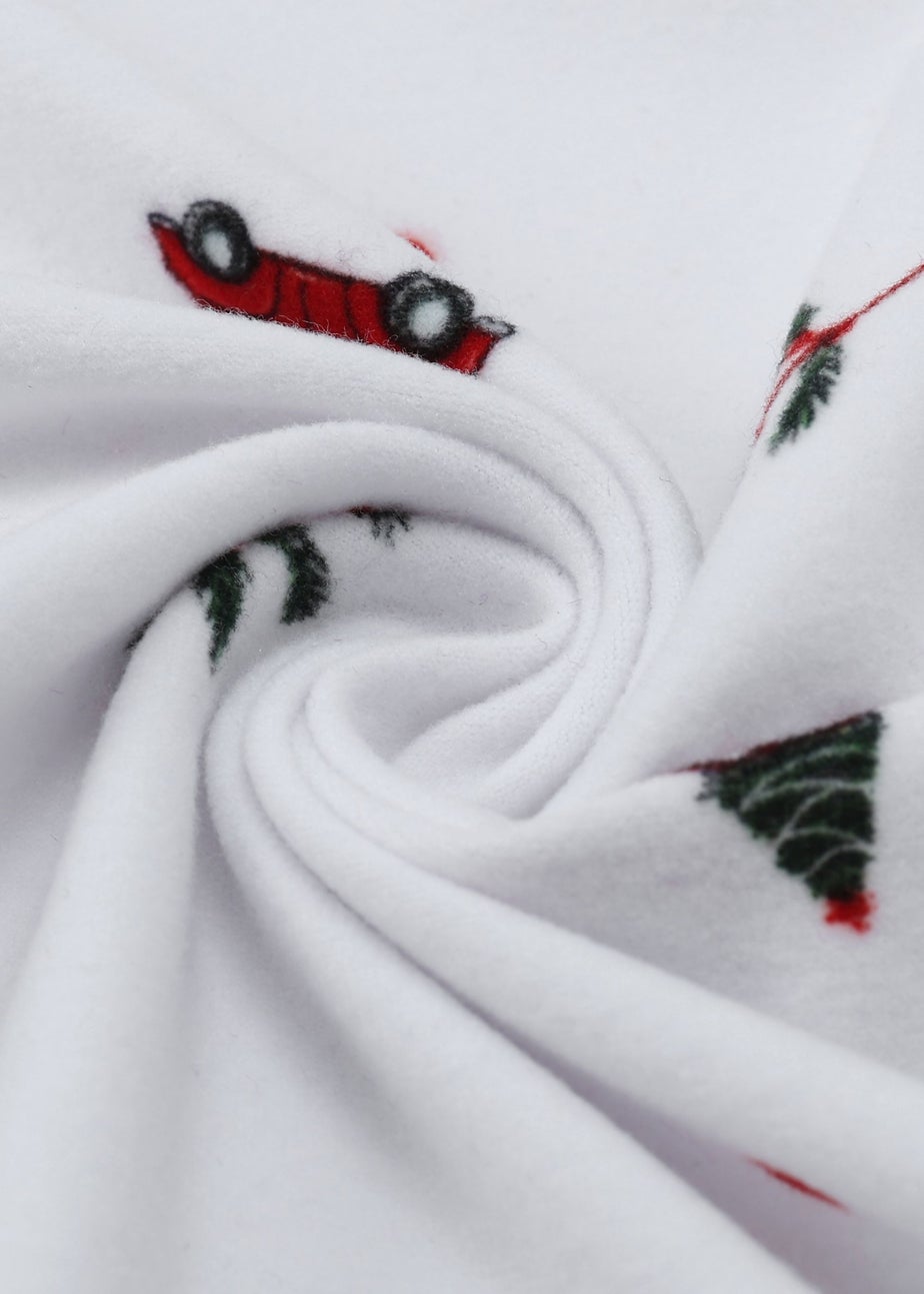 My Christmas Pyjamas White Driving Home For Christmas Two-Piece Long Matching Pyjama Set (Short Sleeve)