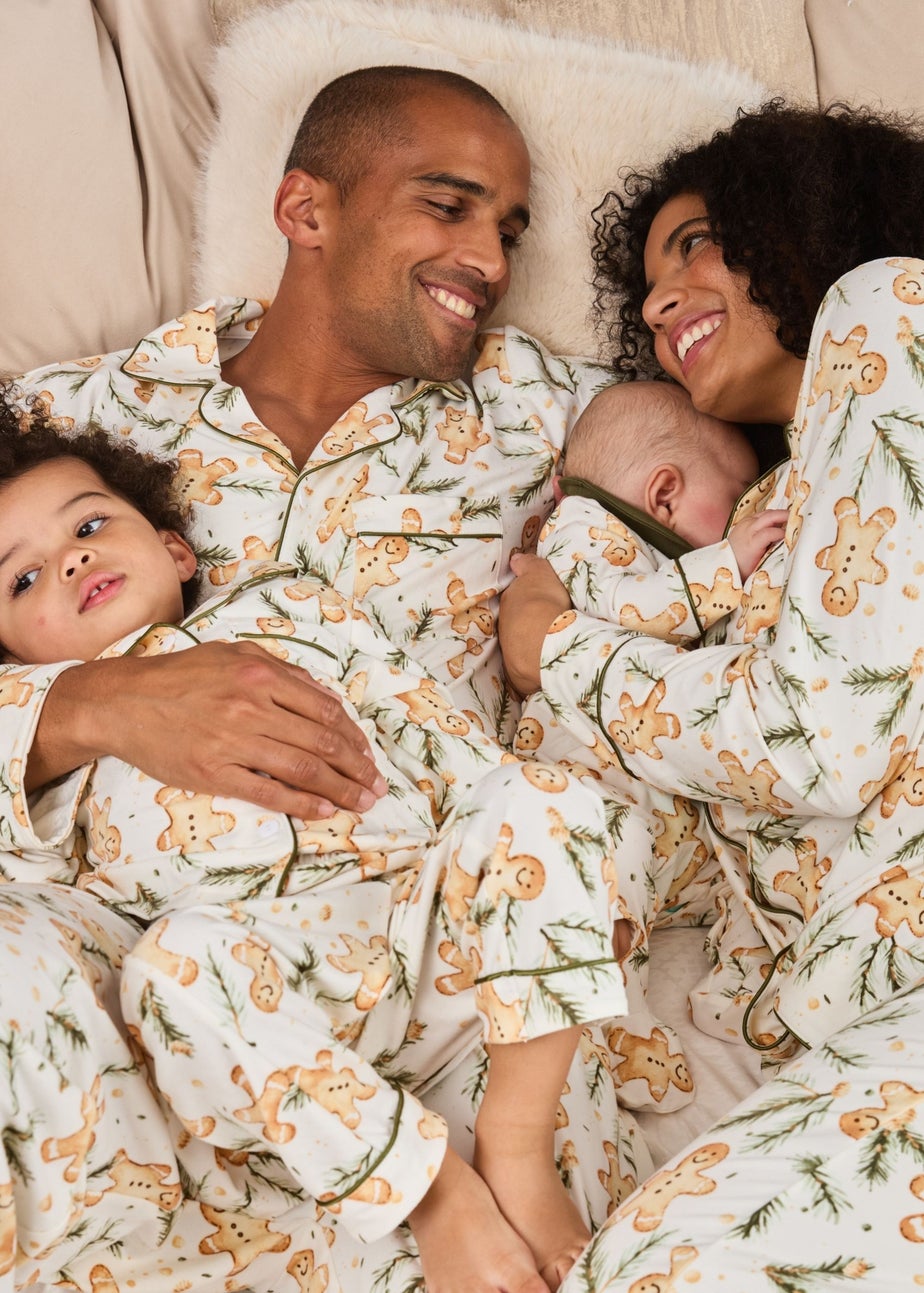 My Christmas Pyjamas White Gumdrop Buttons Two-Piece Long Matching Pyjama Set