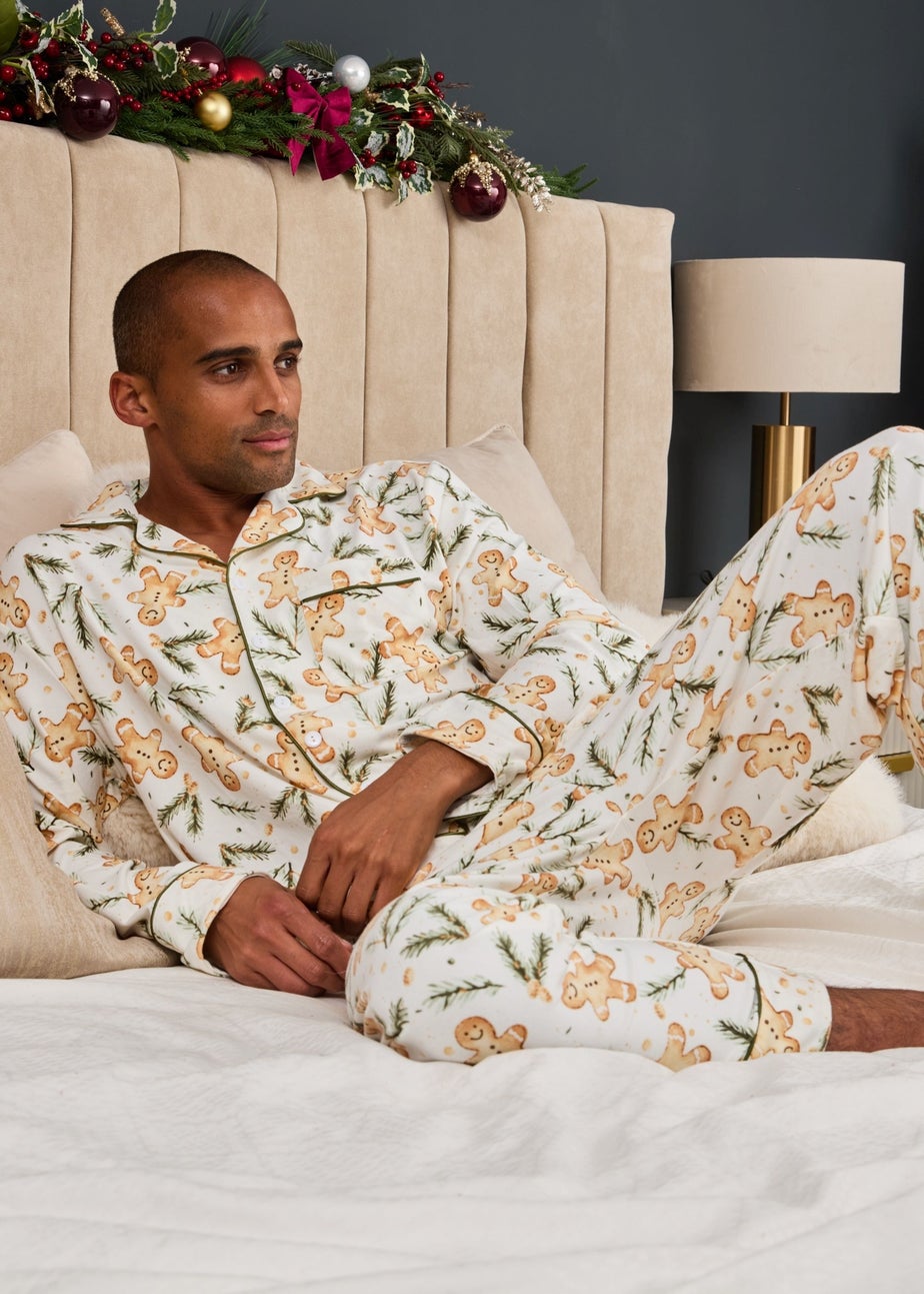 My Christmas Pyjamas White Gumdrop Buttons Two-Piece Long Matching Pyjama Set