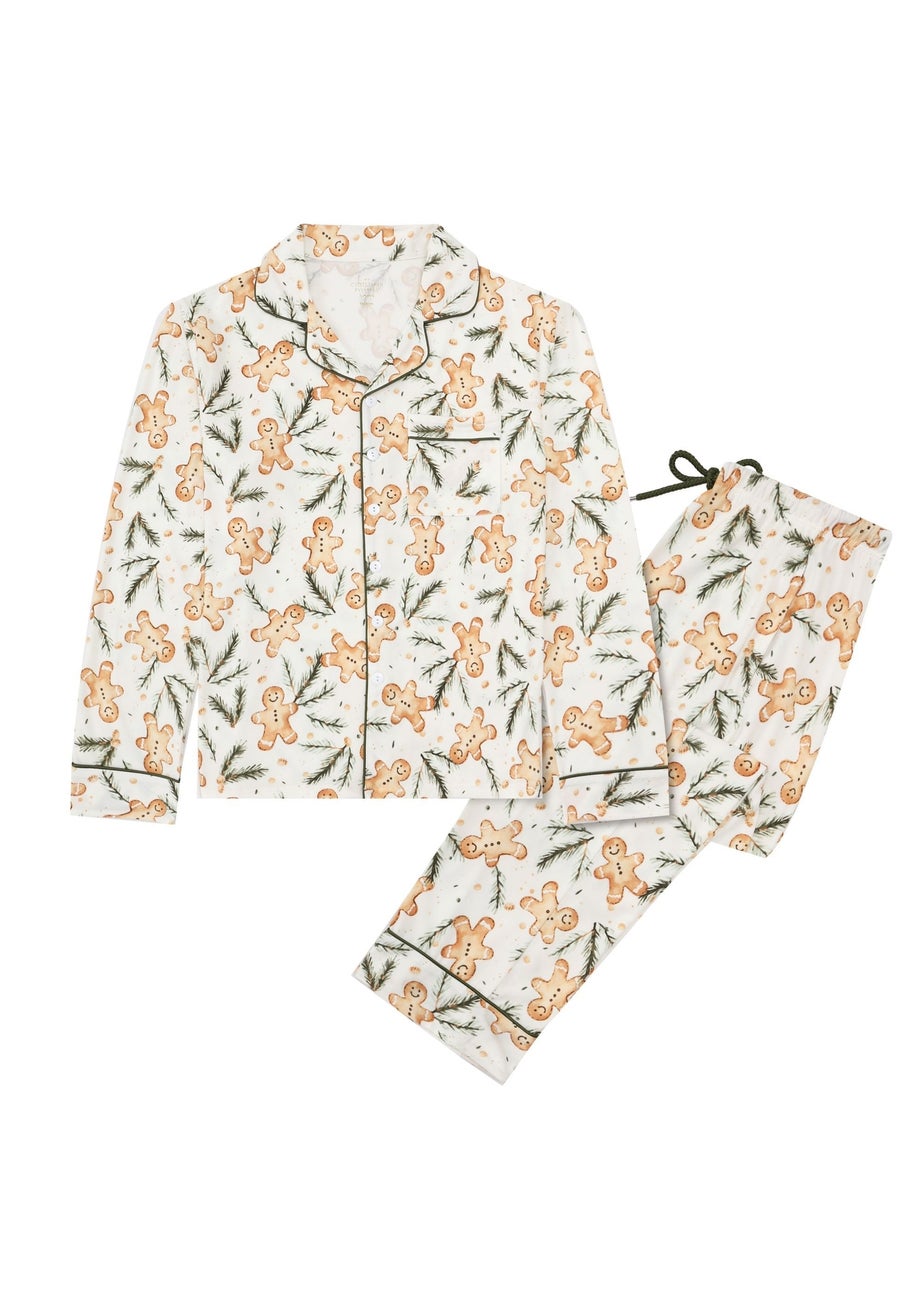 My Christmas Pyjamas White Gumdrop Buttons Two-Piece Long Matching Pyjama Set