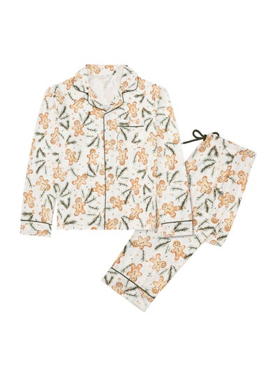 My Christmas Pyjamas White Gumdrop Buttons Two-Piece Long Matching Pyjama Set
