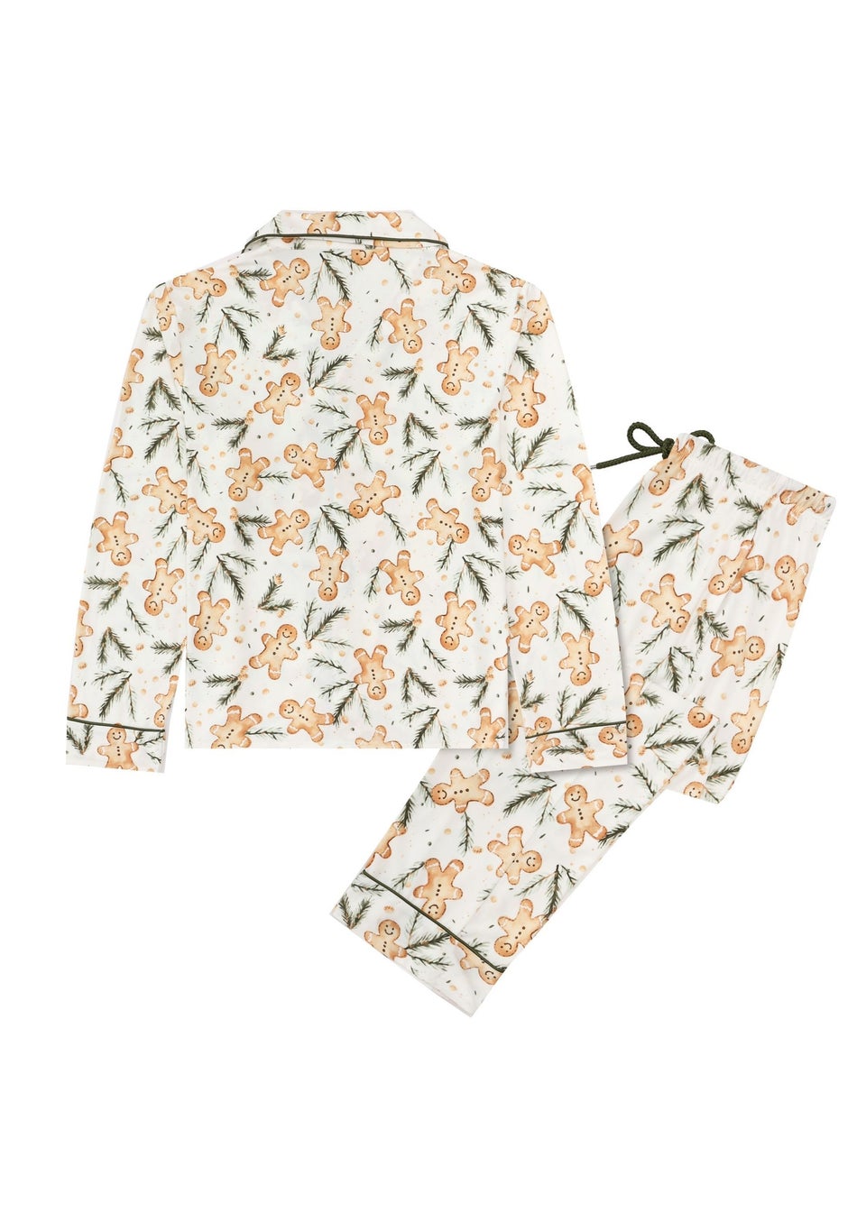 My Christmas Pyjamas White Gumdrop Buttons Two-Piece Long Matching Pyjama Set