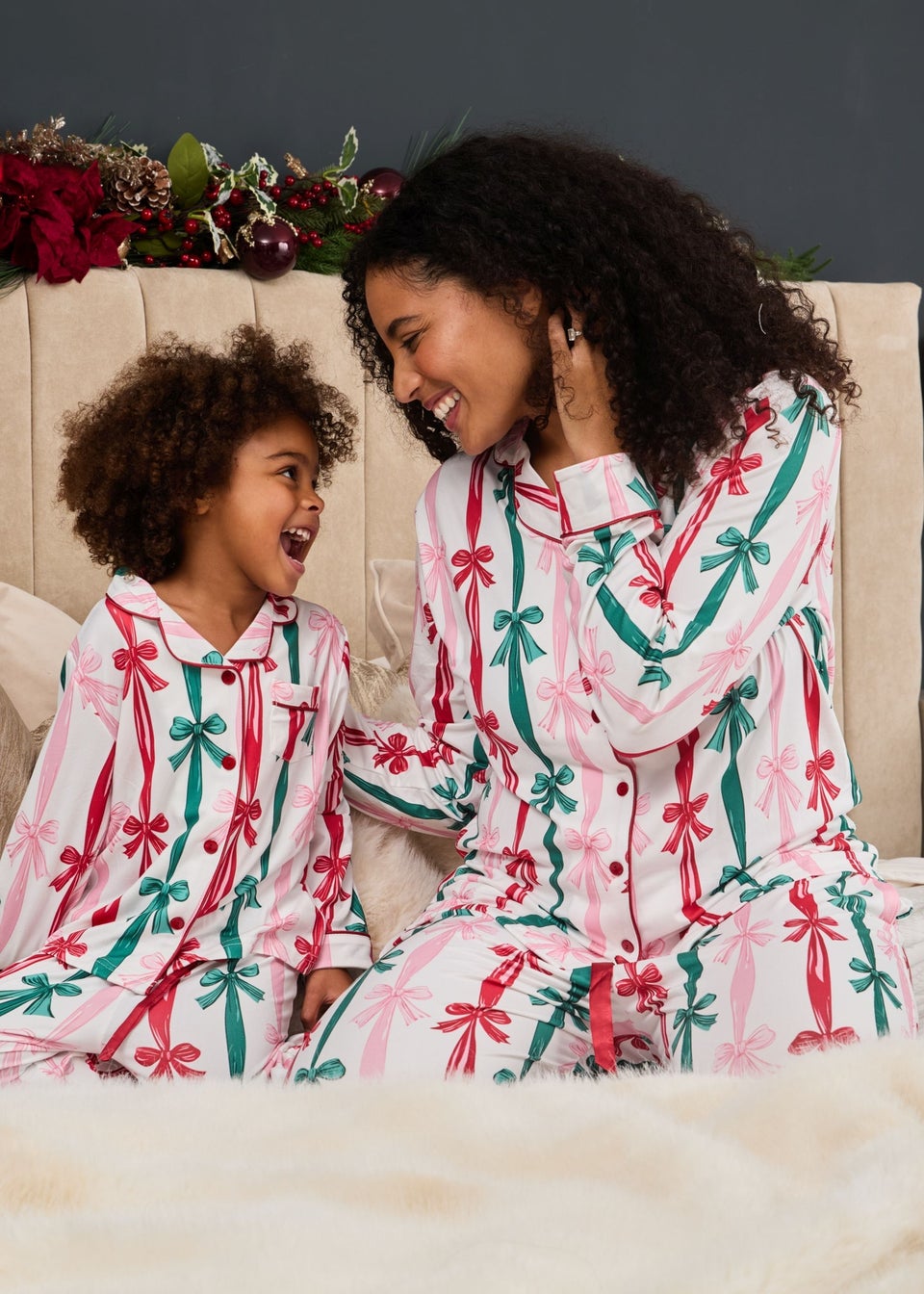 My Christmas Pyjamas White Sugar Plum Two-Piece Long Matching Pyjama Set