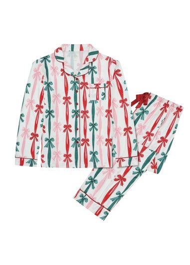 My Christmas Pyjamas White Sugar Plum Two-Piece Long Matching Pyjama Set