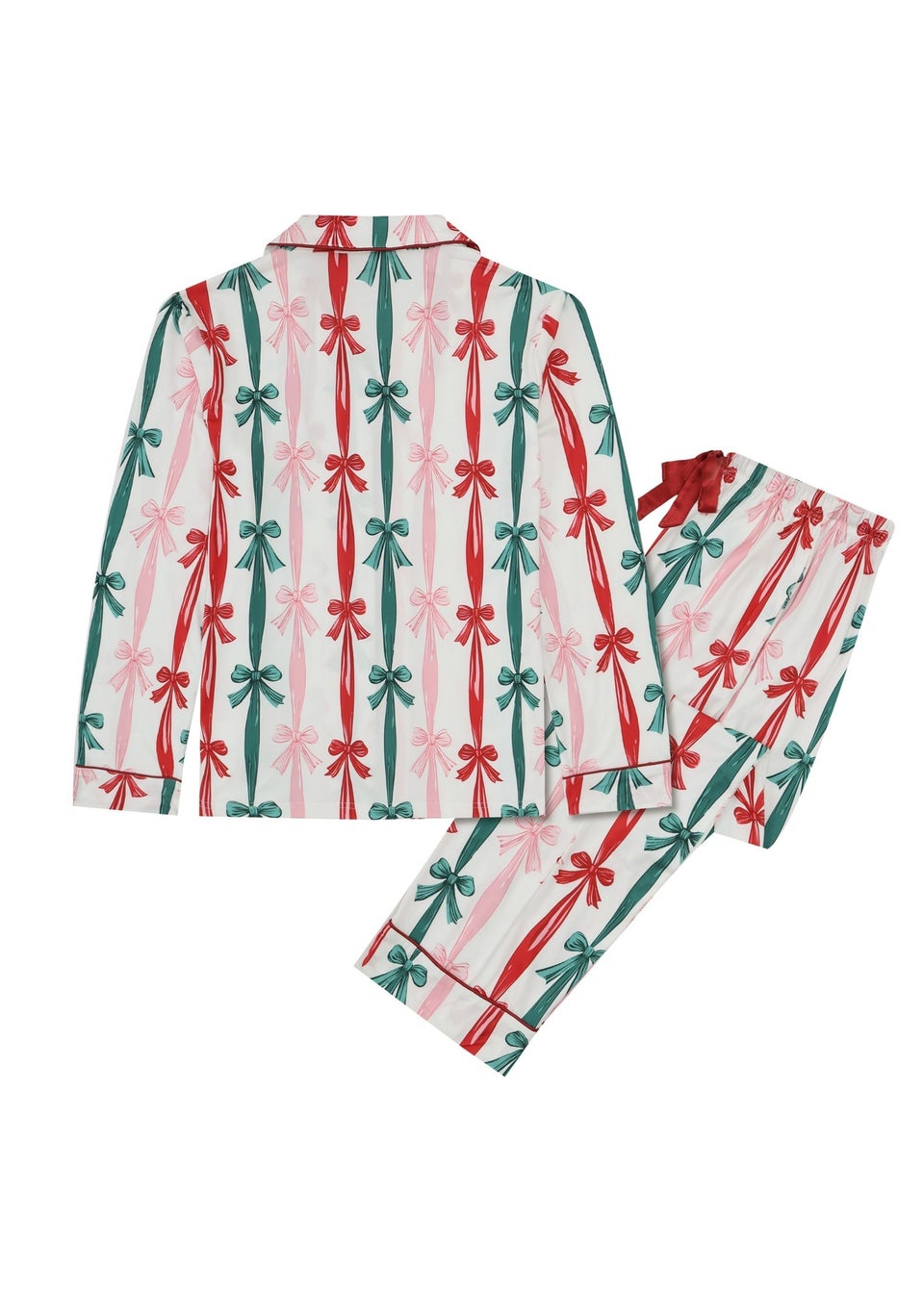My Christmas Pyjamas White Sugar Plum Two-Piece Long Matching Pyjama Set
