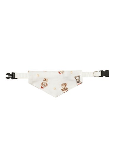 My Christmas Pyjamas Cream Santa Paws Pet Matching Bandana