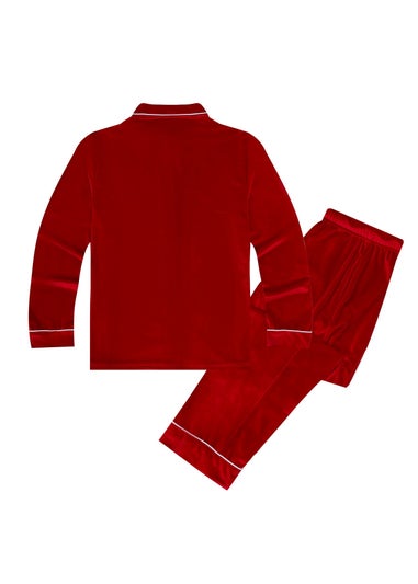My Christmas Pyjamas Red Velvet Rouge Two Piece Long Matching Pyjama Set