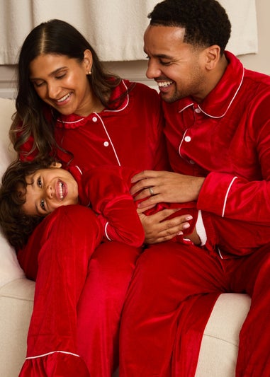 My Christmas Pyjamas Red Velvet Rouge Two Piece Long Matching Pyjama Set
