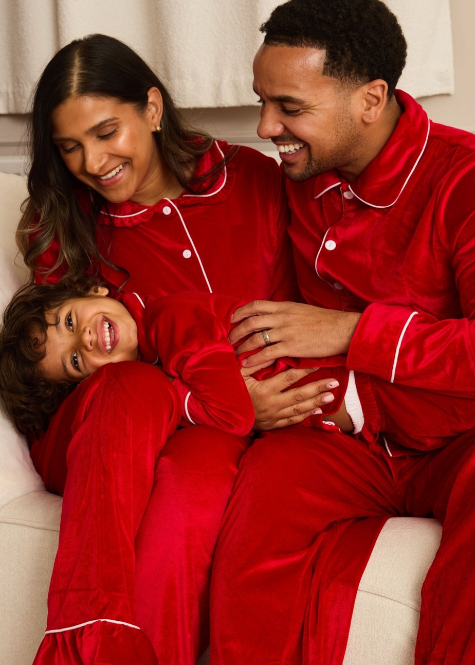 My Christmas Pyjamas Red Velvet Rouge Two Piece Long Matching Pyjama Set
