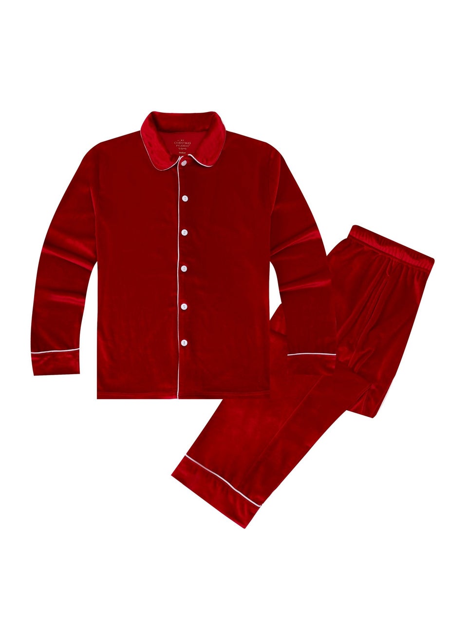 My Christmas Pyjamas Red Velvet Rouge Two Piece Long Matching Pyjama Set