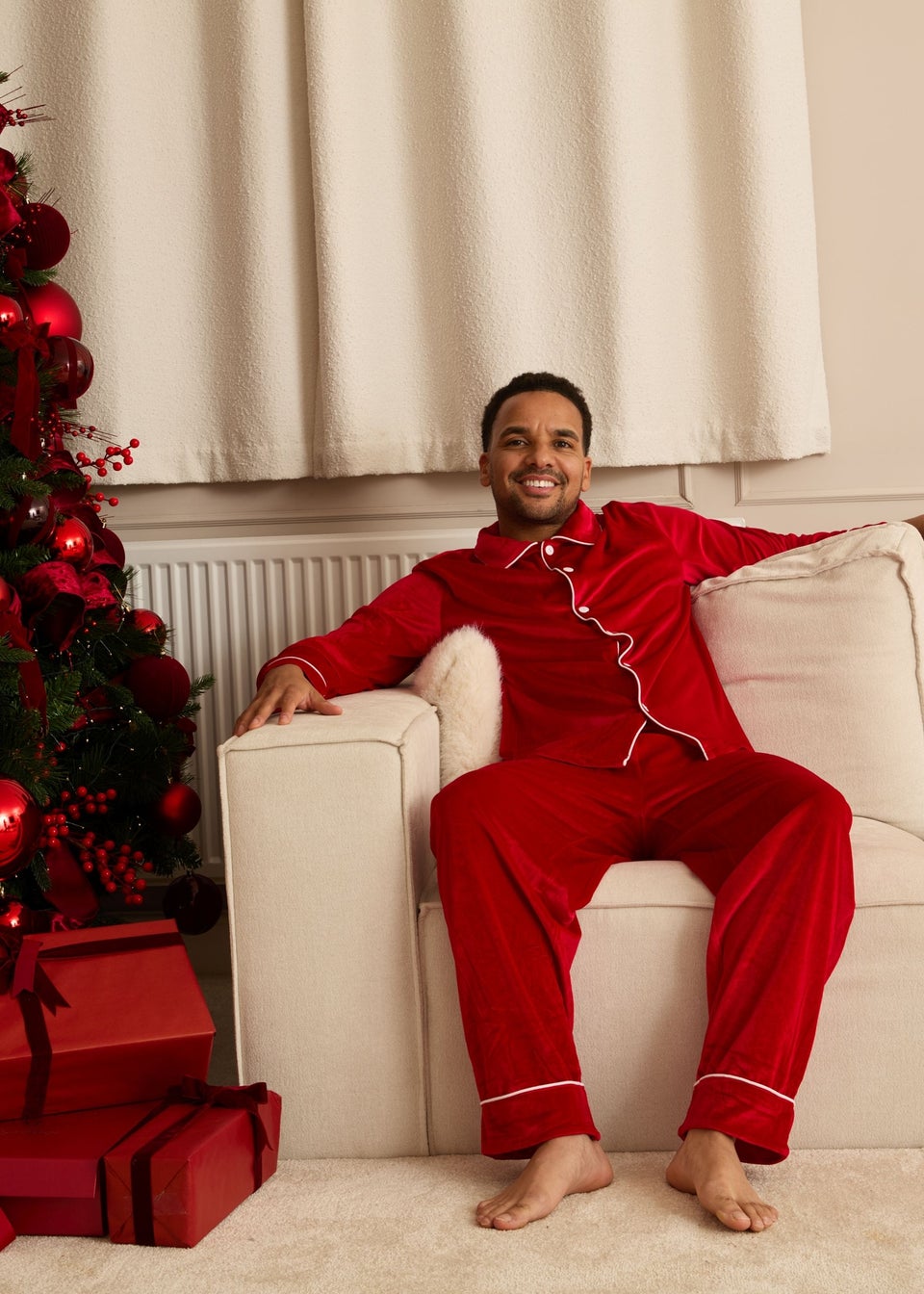 My Christmas Pyjamas Red Velvet Rouge Two Piece Long Matching Pyjama Set