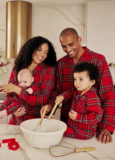 My Christmas Pyjamas Red Check The Halls Two Piece Long Matching Pyjama Set