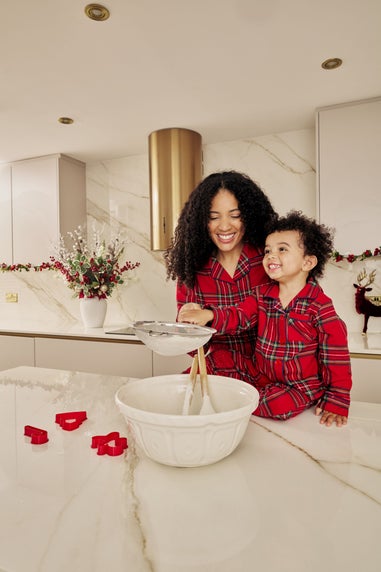 My Christmas Pyjamas Red Check The Halls Two Piece Long Matching Pyjama Set