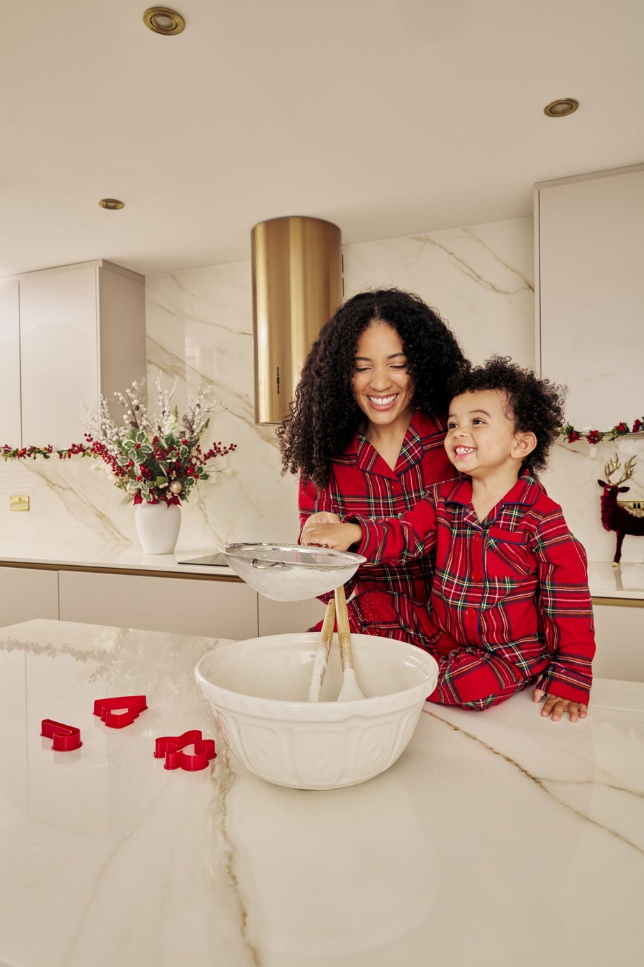 My Christmas Pyjamas Red Check The Halls Two Piece Long Matching Pyjama Set