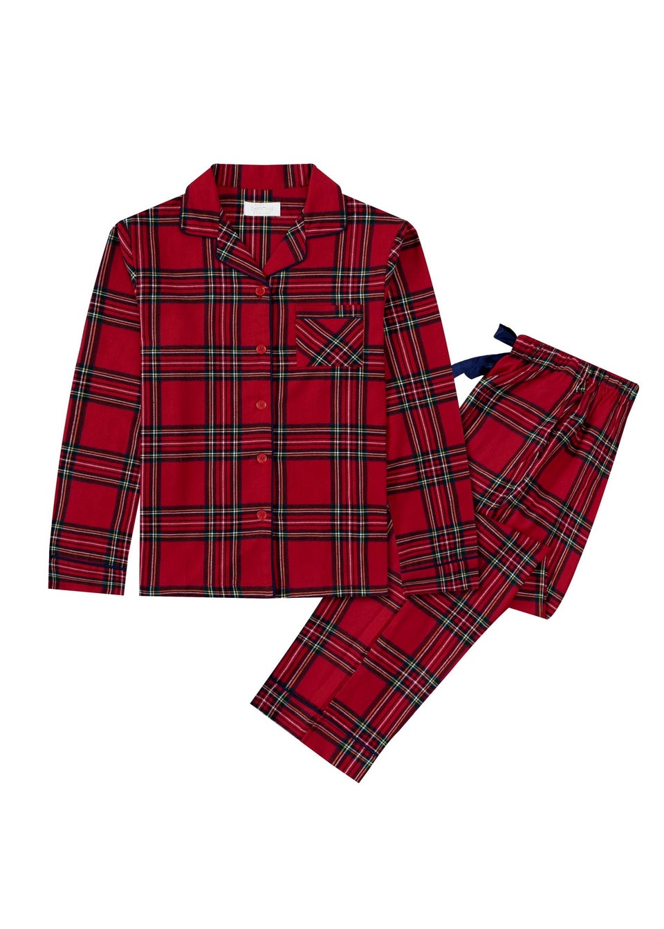 My Christmas Pyjamas Red Check The Halls Two Piece Long Matching Pyjama Set