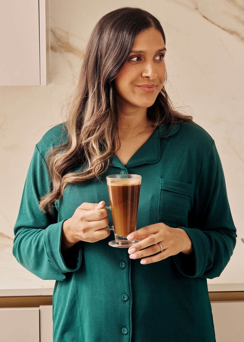 My Christmas Pyjamas Emerald Green Midnight Jewel Two Piece Long Matching Pyjama Set