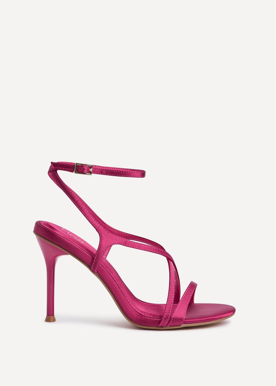 Linzi Taliya Fuchsia Satin Strappy Stiletto Heels