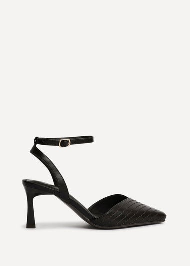 Linzi Siren Brown Faux Leather Quilted Court Heel