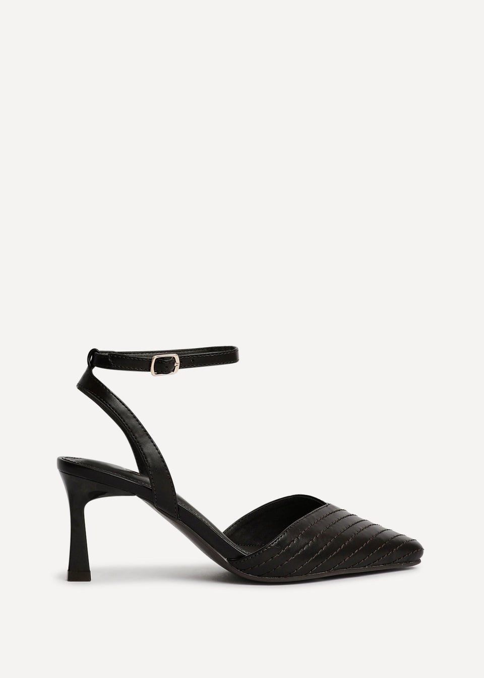 Linzi Siren Brown Faux Leather Quilted Court Heel