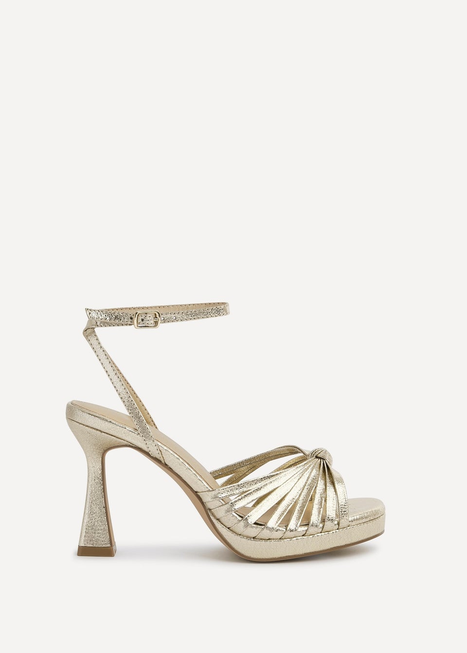 Linzi Socialite Gold Platform Heels