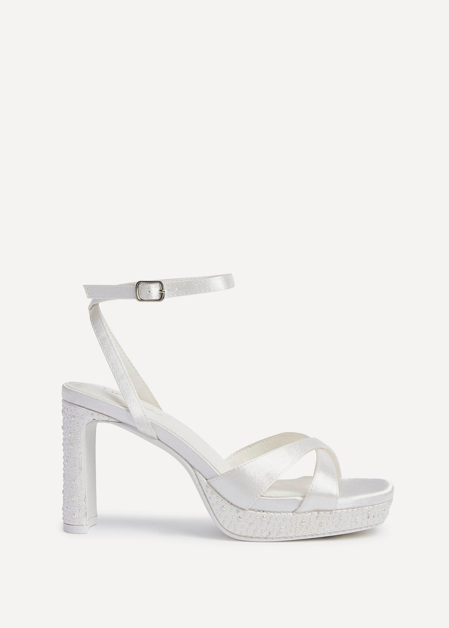 Linzi Romantica Bridal Ivory Satin Platform Heel