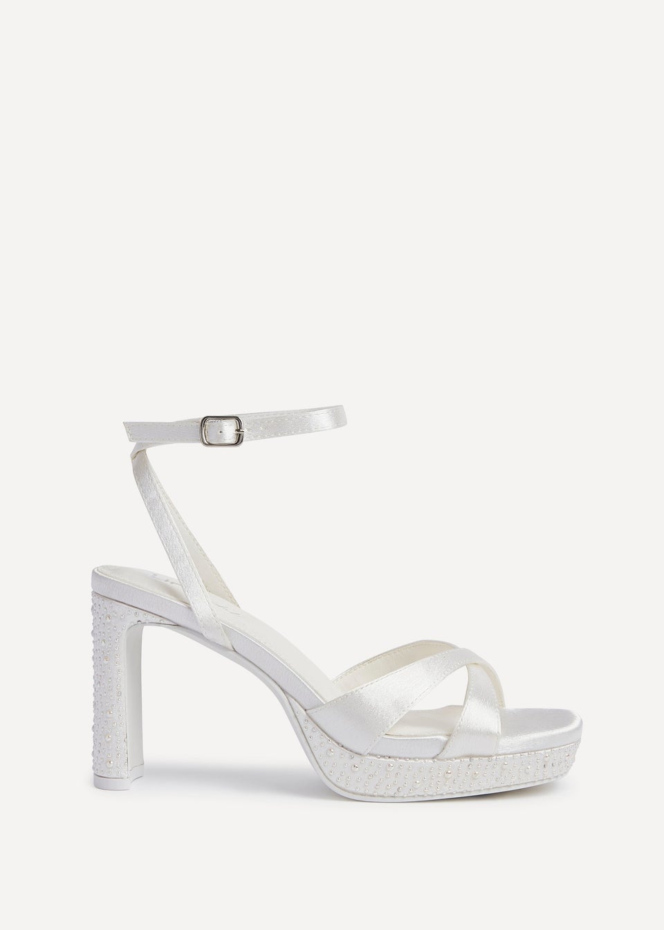 Linzi Romantica Bridal Ivory Satin Platform Heel