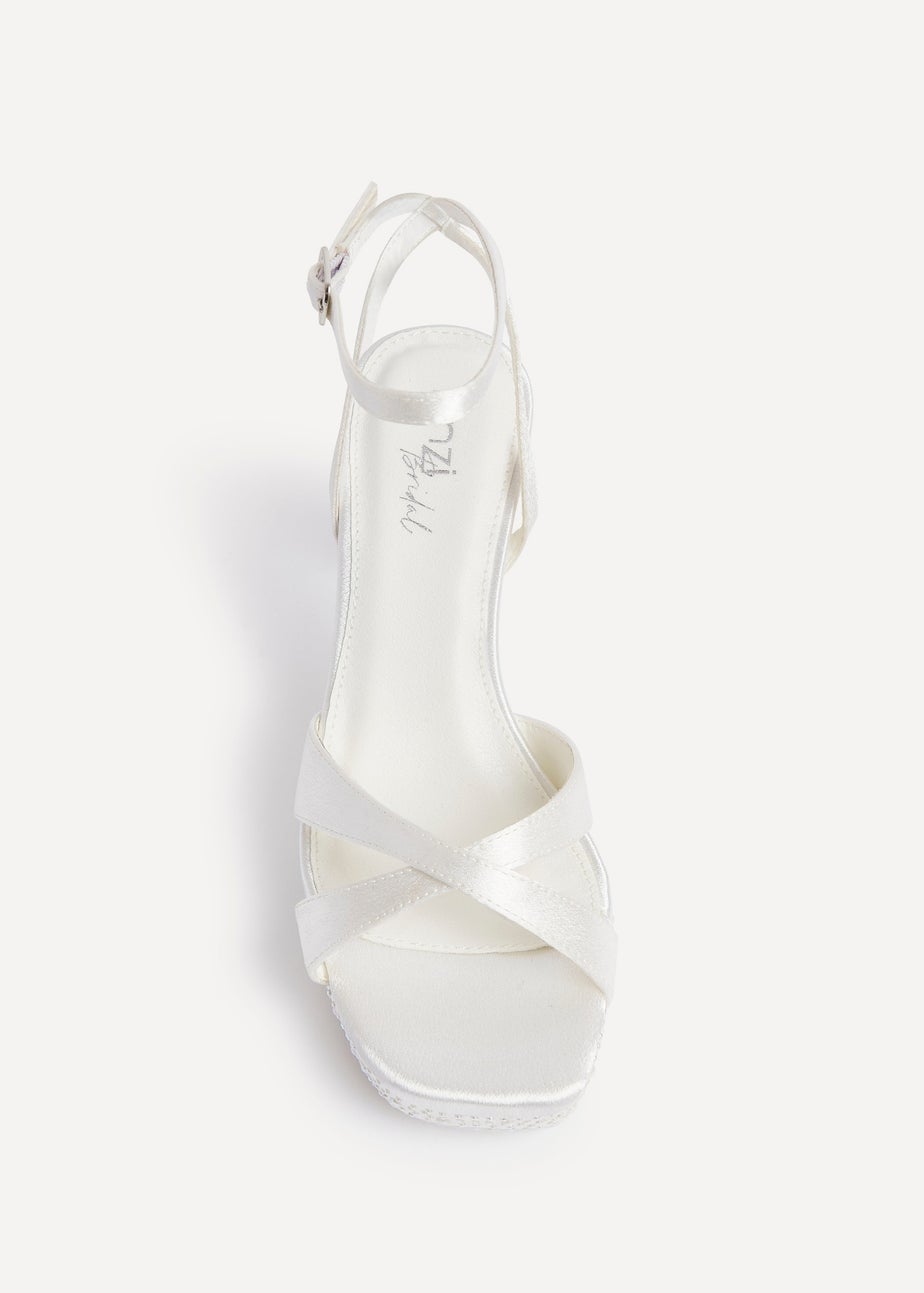 Linzi Romantica Bridal Ivory Satin Platform Heel