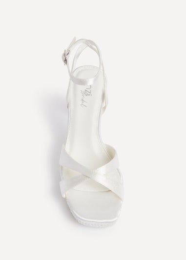 Linzi Romantica Bridal Ivory Satin Platform Heel