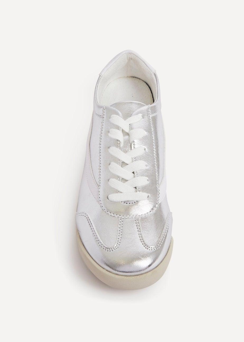 Linzi Flash Silver Retro Style Trainers