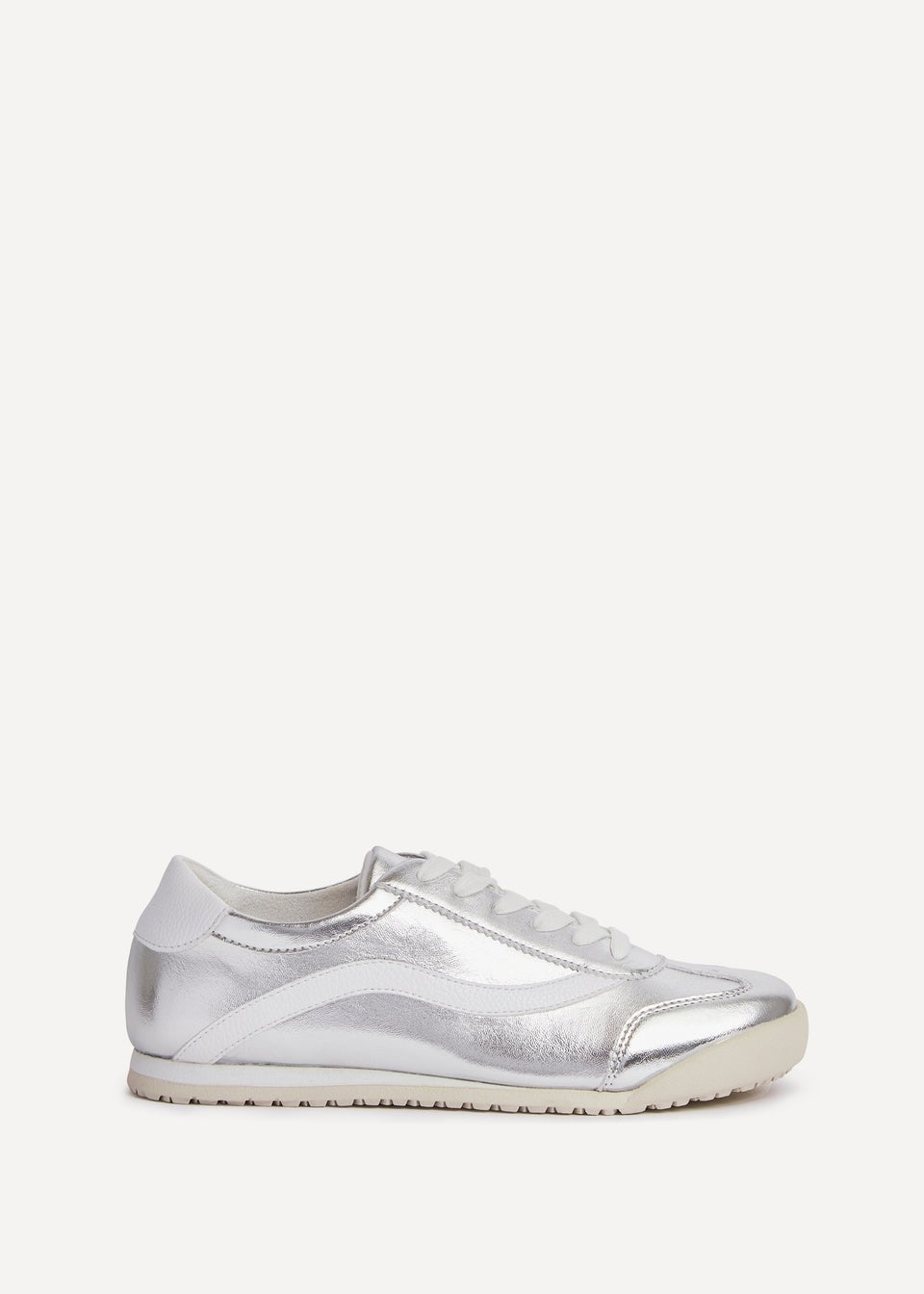 Linzi Flash Silver Retro Style Trainers