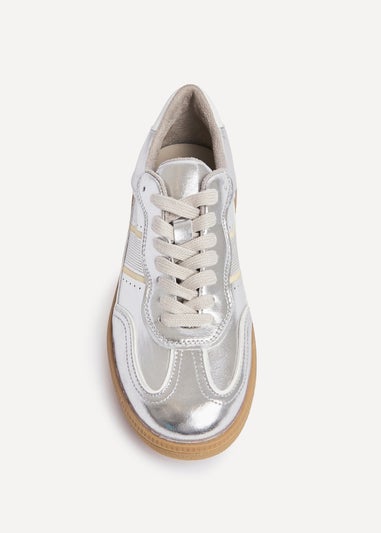 Linzi Vortex Silver Retro Style Trainers