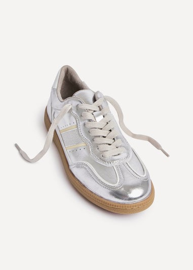 Linzi Vortex Silver Retro Style Trainers