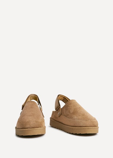 Linzi Teddy Chestnut Slip-On Slingback Clog