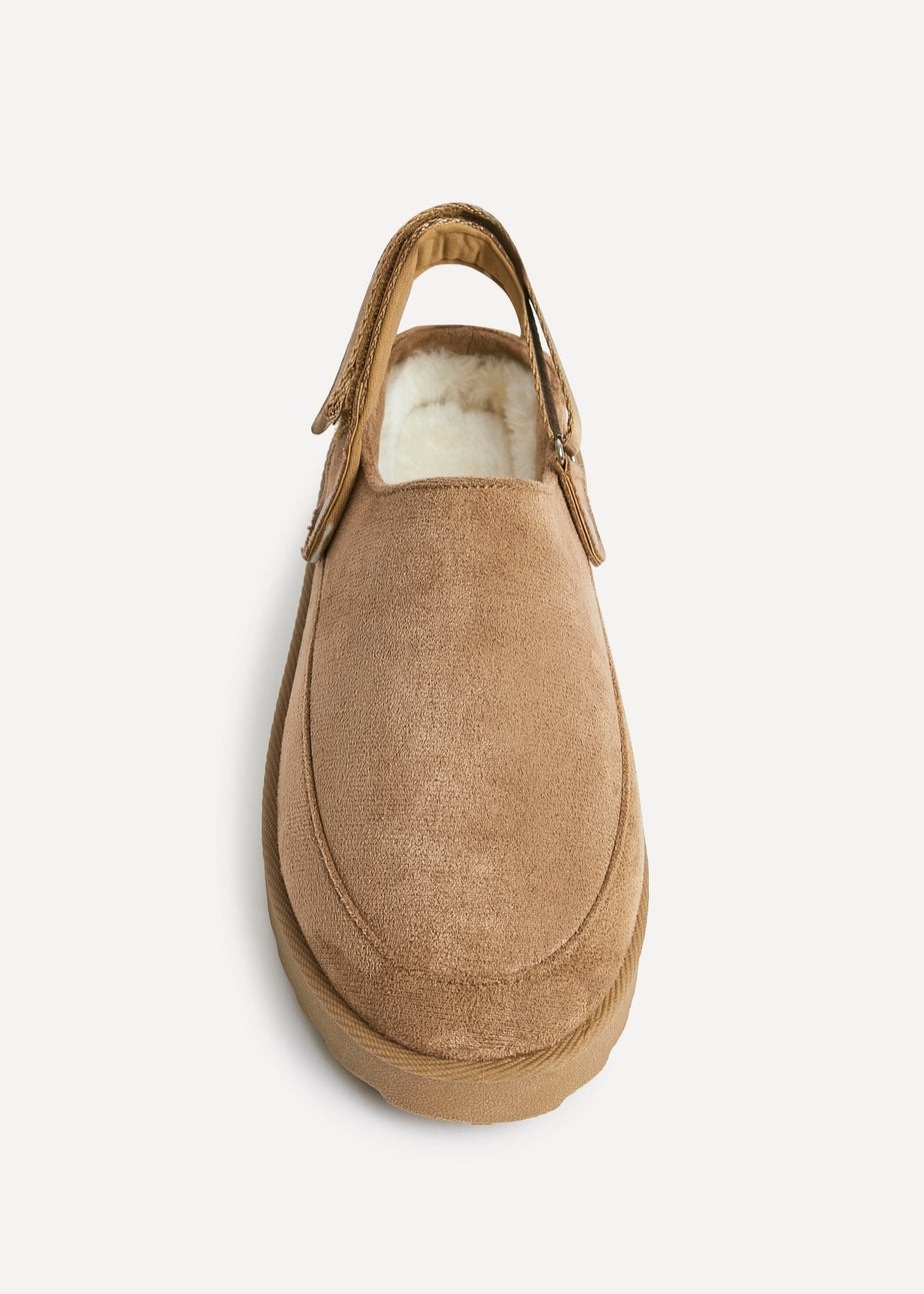 Linzi Teddy Chestnut Slip-On Slingback Clog