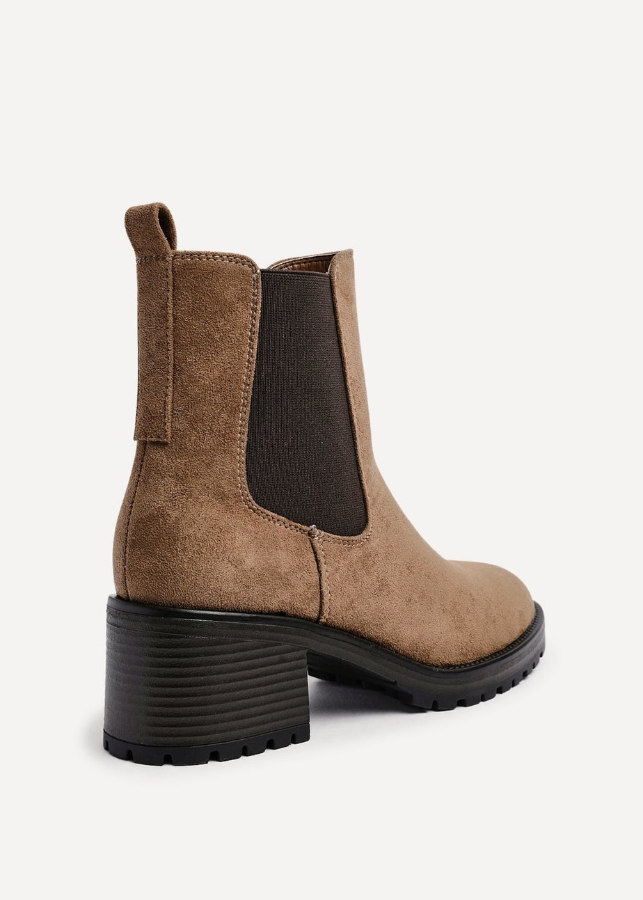 Linzi Path Sand Faux Suede Chelsea Boot