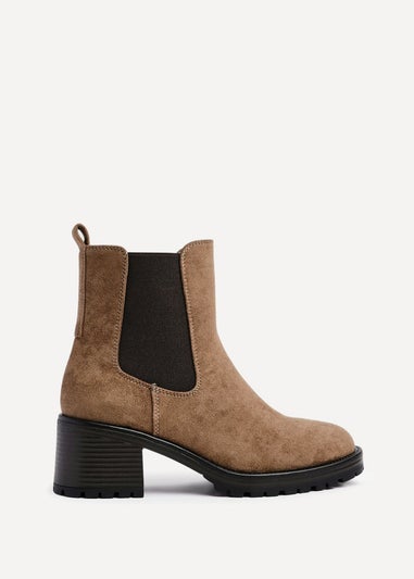 Linzi Path Sand Faux Suede Chelsea Boot