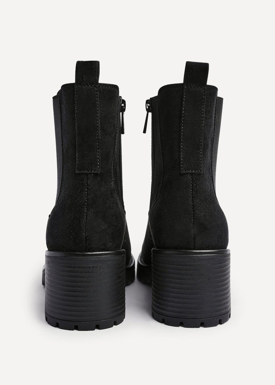 Linzi Path Black Faux Suede Chelsea Boot